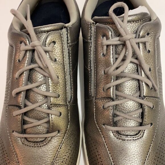 Easy Spirit Freney Dk Grey Metallic Leather Shoes B16B - Picture 4 of 9